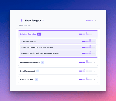 Select skills to train